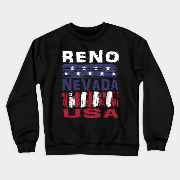 Reno Nevada USA T-Shirt Crewneck Sweatshirt by Nerd_art